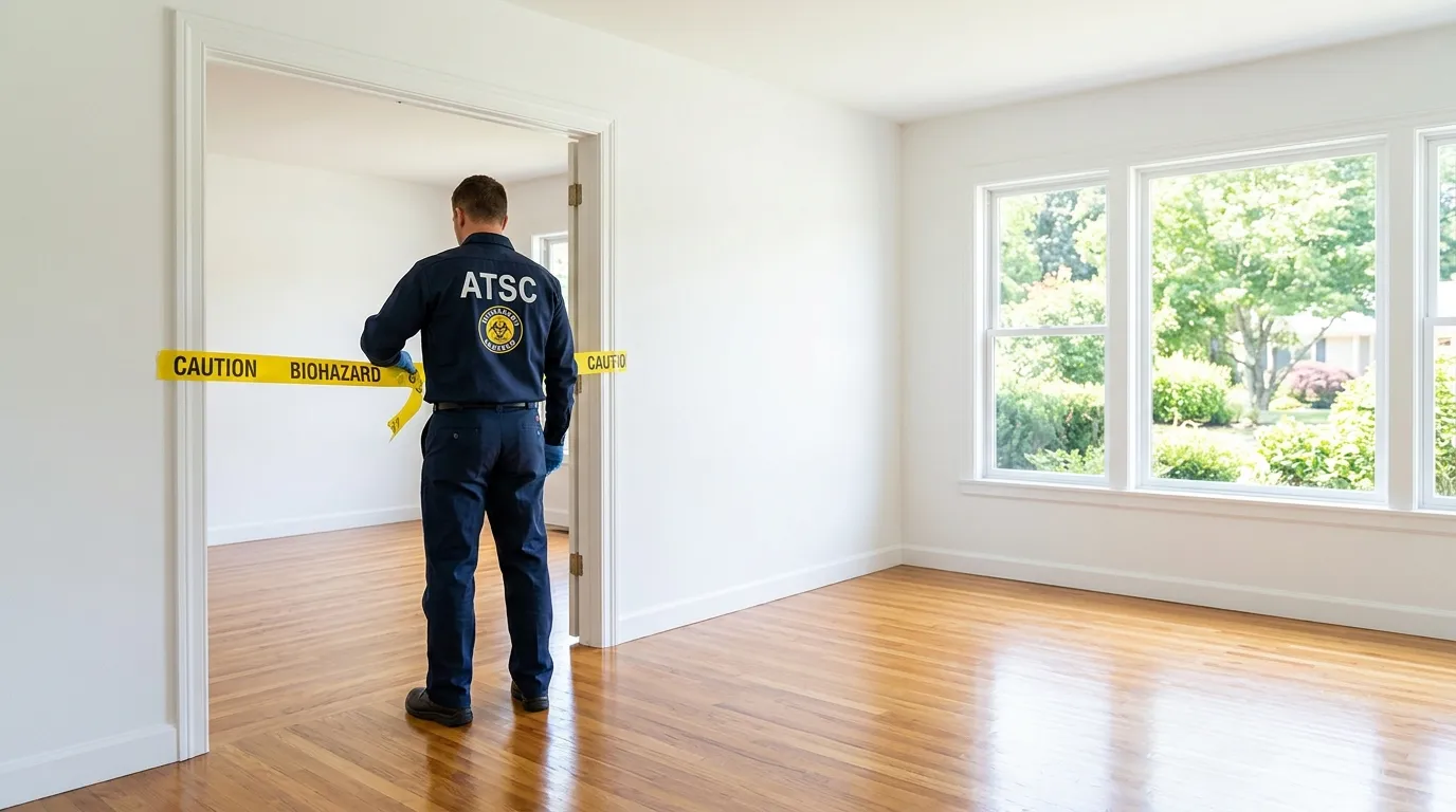 Certified biohazard cleanup crew performing Crime Scene Cleanup in Mount Arlington